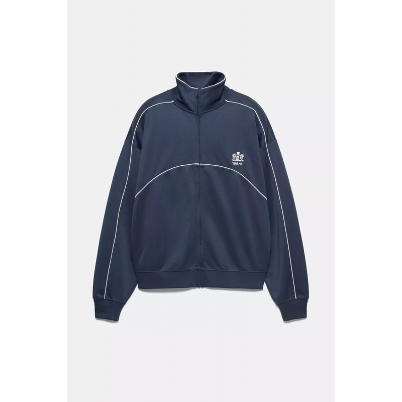 Veste a fermeture eclaire brodée