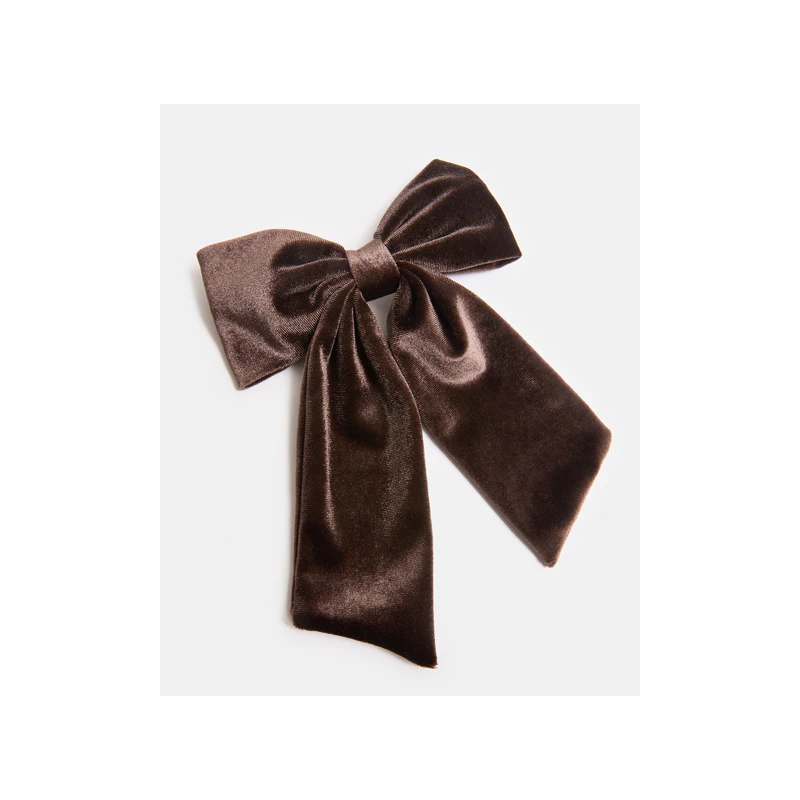Barrette avec nœud en velours