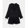 Robe à volants manches longues encolure V