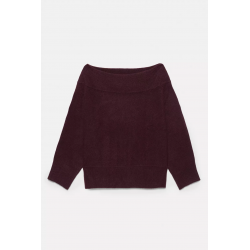 Pull bardot en maille douce