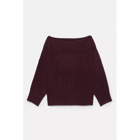 Pull bardot en maille douce