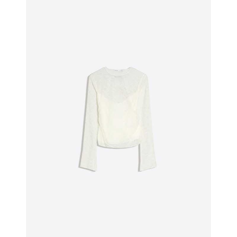 T-shirt manche longue dentelle