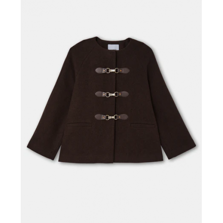 Manteau court en drap de laine