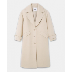 Manteau long drap en laine