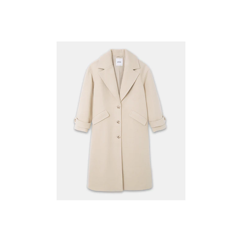 Manteau long drap en laine