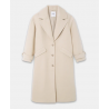 Manteau long drap en laine